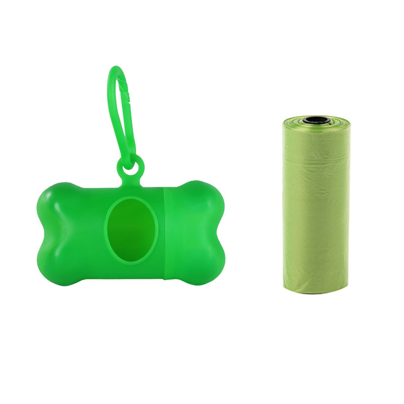 Distributeur d'os vert + sac poubelle ordinaire rouleau vert 15 seulement