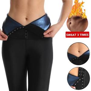 Pantalones Cortos Deportivos para Mujer, con Efecto Sauna, Cintura Ajustada con Botones, Moldeadores de Cuerpo - Product Image 3