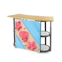 Tour de vitrine murale pliante, à 3 niveaux, présentoir rotatif
