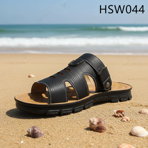 LXG, Sandales d'été classiques pour hommes à bout ouvert, pour la plage et la salle de bain, sans accumulation d'eau, grandes tailles, HSW044 - Product Image 1