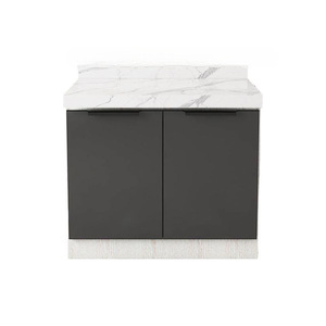 Meubles de cuisine modernes en pierre frittée et bois multicouche, style ouvert, personnalisables, pour murs et sols de maison - Product Image 2