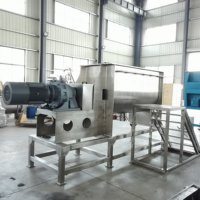 Mélangeur horizontal à double ruban pour poudre sèche, machine de mélange de granulés plastiques PE PP PVC