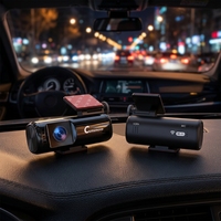 Caméra embarquée intelligente sans écran 1440P avec vision nocturne Starlight, enregistrement en boucle, capteur G, contrôle sans fil par application pour la conduite de nuit sur route