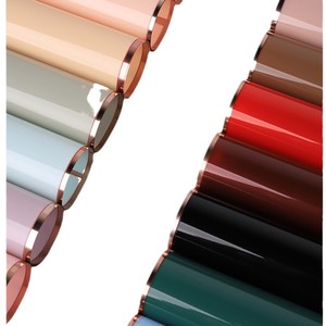 Papier transparent de couleur unie emballage de fleurs fraîches <span class=keywords><strong>bord</strong></span> doré pour bouquet emballage cadeau impression PE non couché double face pour la nourriture - Product Image 6