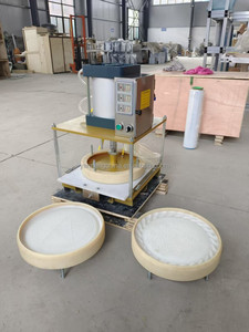 Pneumatic Tortilla Pizza Former Pancake Automatic Pizza Crust Base Dough Pita Press Presser Naan Making Machine Sesame <strong>Nann</strong> Make - Product Image 6