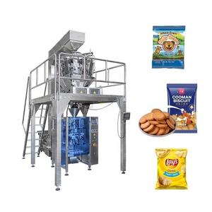 Máquina empacadora de llenado de pesaje de <span class=keywords><strong>galletas</strong></span> fritas Máquina empacadora de sellado de llenado de formación vertical con pesadora de 10 cabezales para nueces - Product Image 1