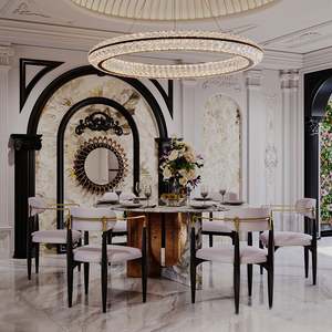 วิลล่าหรูหราดีไซน์ยุโรปสมัยใหม่ พร้อมบริการตกแต่งบ้านครบวงจรระดับไฮเอนด์ ด้วยเฟอร์นิเจอร์ไม้ครบชุด สำหรับโรงแรมและอพาร์ตเมนต์ - Product Image 2