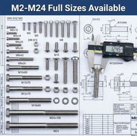 Vis de précision personnalisées M2-M24 en acier inoxydable, usine certifiée ISO9001 pour l'assemblage d'équipements industriels et médicaux OEM