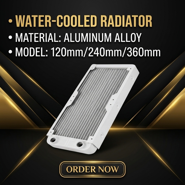 Factory Direct Supply 120/240/360mm Water-Cooled Liquid-Cooled Thick Aluminum Radiator for Computer Cooling System Mute 12V