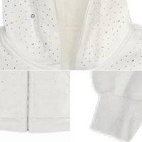 Sudadera con capucha de felpa francesa con cremallera y pedrería de alta calidad para hombre Benta Shangpin, estilo urbano