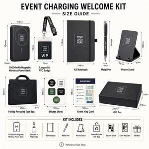 Kit de Regalo de Tecnología para Viajes, Batería Externa Personalizada, Porta Pasaportes RFID, Organizador de Cables, Etiqueta para Equipaje, para San Valentín, Año Nuevo, VIP - Product Image 2