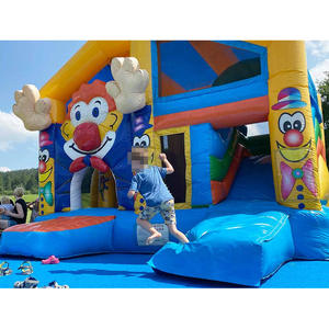Château gonflable commercial géant en PVC de haute qualité avec toboggan, garantie de 3 ans, capacité de 300 à 500 kg - Product Image 1