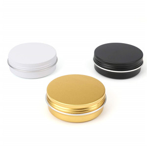 Nouveau rouge orange <span class=keywords><strong>bleu</strong></span> boîte en aluminium 1oz 2oz 3oz 4oz bouche peu profonde métal baume à lèvres conteneur crème pour les yeux vis cosmétique boîtes en aluminium - Product Image 6