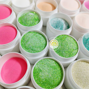 Color profesional Green Star Glitter Cubierta <span class=keywords><strong>de</strong></span> alta calidad Inmersión desnuda y polvo acrílico para uñas Líquido EMA Set - Product Image 1