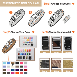 Collier tactique pour chien réglable en nylon robuste, personnalisé par le fabricant OEM, avec poignée de contrôle facile et boucle en métal - Product Image 5