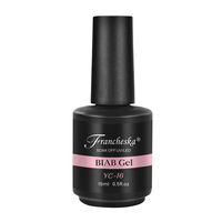 Vente en gros d'usine, gel de construction pour ongles, base coat scintillante, gel de rallongement, 15 ml, sans HEMA, sans TPO, en flacon de cristal liquide