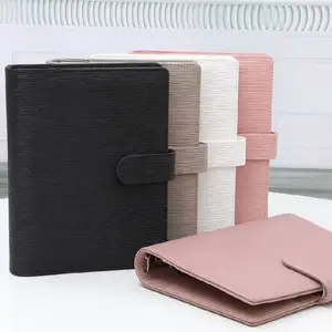 Good Pu Leather Hardcover A5 Ring Budget Binder With Pockets For Receipts Snap Closure As Photo Album Daily Planner Covers
