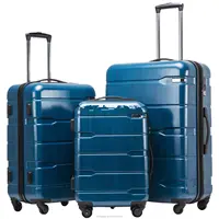 लक्जरी ABS पीसी यात्रा सामान सेट Hardshell सूटकेस 3Pcs 4 व्हील स्पिनर ट्रॉली बैग