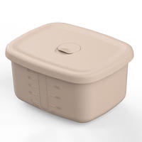 Nouvelle Tendance Boîte à Lunch en Silicone Qualité Alimentaire, Boîte de Rangement Congélateur, Boîte de Conservation Fruits et Légumes, Boîte de Sub-emballage Congelé, Boîte de Fraîcheur
