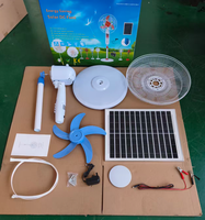 Offre Spéciale ventilateur électrique à moteur à balais à courant continu 16 pouces ventilateur sur pied à énergie solaire ventilateur de refroidissement portable ari avec adaptateur ou clip de batterie