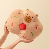 Coussin en peluche Capybara en forme de biscuit, mignon ornement de chambre, coussin rembourré doux et moelleux, coussin de canapé pour cadeau