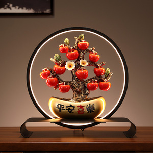 Nuevo estilo chino, adorno de cejas felices, porche, Marco Bogu, sala de bodas, mueble de TV, decoración, adorno de caqui, sala de estar - Product Image 1