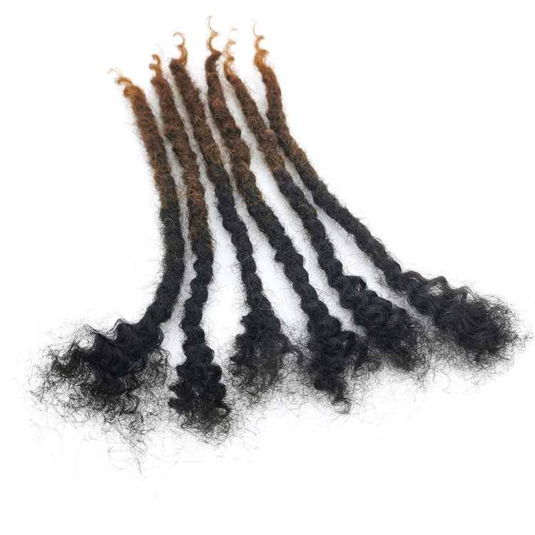 Vast Hair KAMA Brazilian Hair Dreadlock 100% Virgin Remy Human Hair 0.4cm-0.8cm 1B/4/30# Color Texture Loc Extensions Curly Ends Women thumbnail 1