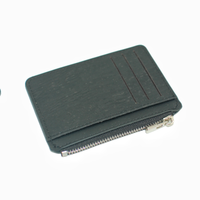 Dompet pria grosir kustom berbahan Gabus alami dengan kantong koin ritsleting tempat kartu minimalis ramah lingkungan unisex