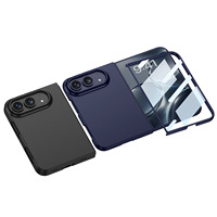 Étui de téléphone luxueux avec protection d'écran pour iPhone Duo pliable