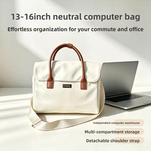 Bolso para ordenador portátil de 13 a 16 pulgadas para mujer, bolso para portátil para viajes de negocios, maletín cruzado de gran capacidad resistente a caídas, venta al por mayor - Product Image 1