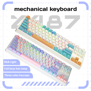 ZA87 80% Mini RGB Gaming Mechanical Keyboard Hot Swappable 87 Key Desktop <b>Tablet</b> With Yellow Axis Exchangeable for Gamers ZIFRIE - Product Image 5