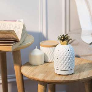 Керамический электрический увлажнитель воздуха в форме ананаса с функцией холодного тумана, питанием от USB, для дома, автомобиля и использования на улице, для ароматерапии - Product Image 2