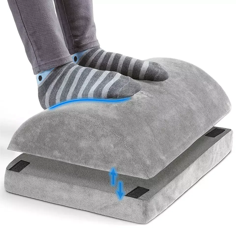 Ergonomic Office Half Cylinder Shape Leg Support Elevation Eleva Wedge Foam Feet Rest Pillow Under Desk Foot Rest Cushion