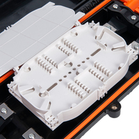 96 Core Fiber Optic Splice Closure Maksimal 4 Tray FTTH 2 Inlet 2 Outlet ABS Penyegelan Mekanis Tahan Air Rentang Suhu