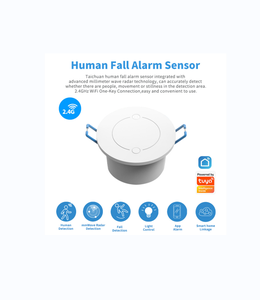 Allarme di Sicurezza Personale OEM ZIGBEE con Rilevamento Cadute d'Emergenza, Radar Doppler a Onde Millimetriche 24GHz ad Alta Sensibilità - Product Image 1