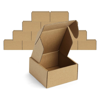 Boîte d'Expédition Pliante Découpée en Carton Ondulé Kraft Marron Haut de Gamme, Portable, pour Vêtements, Vente en Gros