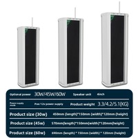 Speaker Kolom Suara Stereo Kelas D 20W Tahan Air untuk Luar Ruangan dengan Remote Control, Audio Jaringan IP, untuk Kampus, Siaran Darurat, dan Publik