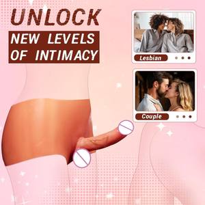 Оптовая продажа, реалистичный силиконовый фаллоимитатор с полым ремешком, нижнее белье, брюки, носимые мягкие лесбийские секс-игрушки - Product Image 6