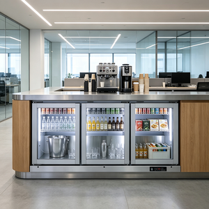 Wholesale Commercial Single-Temperature <b>Table</b> Top Back Bar Cooler <b>Fridge</b> Freezer Triple Glass Door Refrigerator Display Fan LC D - Product Image 4