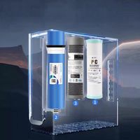 Purificateur d'eau RO à ozone 100 GPD de précision 0,0001 µm, fabriqué en usine depuis 15 ans, pour un espace de travail esthétique haut de gamme, projet de vente en gros B2B