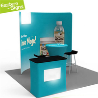 Stand d'exposition portable en aluminium et tissu incurvé de 10 pieds pour la publicité, les salons professionnels et la promotion