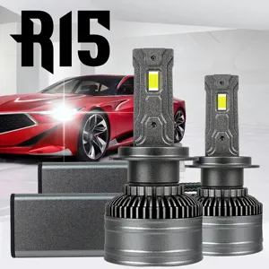 Neueste R15 Autos chein werfer 200W 6000K H7 H1 H8 H11 LED-Scheinwerfer Lampen 9005 Hb3 9006 Hb4 9012 Auto Scheinwerfer LED-Leuchten Canbus