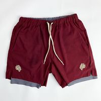 Short athlétique pour homme 2 en 1 Short de course d'entraînement Short de sport d'entraînement à séchage rapide avec poches