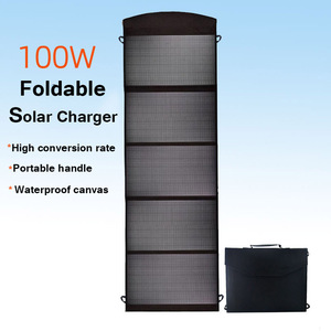 Panneau d'alimentation <span class=keywords><strong>solaire</strong></span> de Camping avec <span class=keywords><strong>batterie</strong></span>, 60/80W, pour téléphone Portable, pliable, avec Power Bank - Product Image 4
