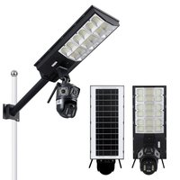 Lampu LED Tenaga Surya Luar Ruangan dengan Kamera, Rating IP65, Cahaya Siang 6000K, Sudut Sorot 180 Derajat