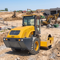 Rouleau compacteur vibrant à tambour unique de haute qualité 6, 8 et 10 tonnes, haute force d'excitation, pour le compactage des sols de base routiers, garantie
