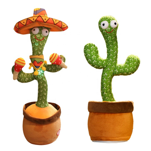 Factory hot selling Singing Dancing Saxophone Cactus Toys recording plush toy Singing dancing cactus