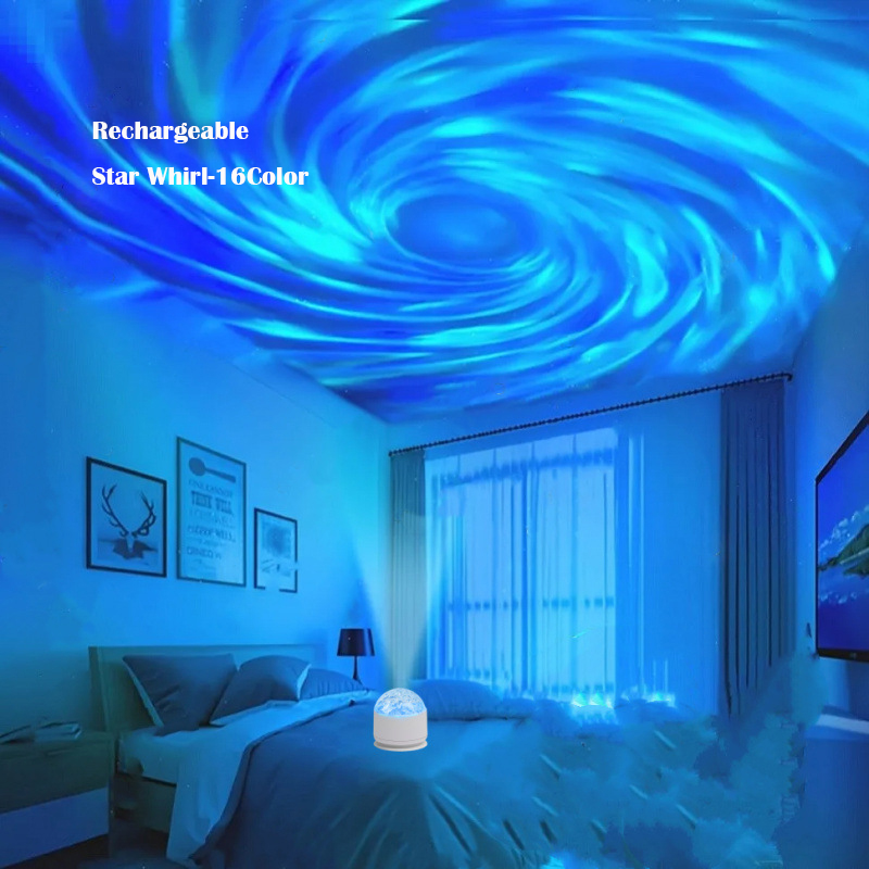 Rechargeable Star Whirl-16Color with Remote & Touch Control