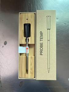 Termômetro de Carne Bluetooth Inteligente de Longo Alcance de 60m com Aplicativo e Cabo de Madeira para Churrasco - Product Image 6