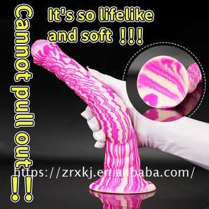 <span class=keywords><strong>Pene</strong></span> de silicona de Color mezclado Animal transfronterizo, consolador femenino sexual para adultos, boxeo, tapón Anal de caballo Extra grande y largo - Product Image 4